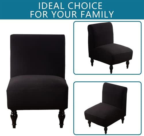 SHILINTONG Armless Chair Cover Spandex Jacquard