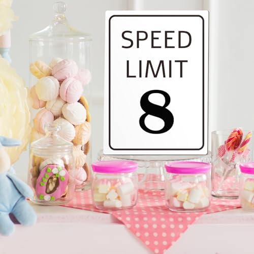 Race Car Birthday Sign with Stand 8x11 Inch 1
