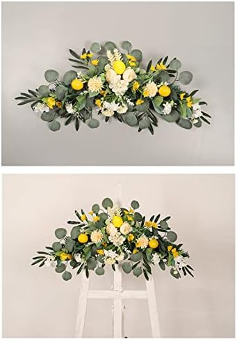 275in Artificial Lemon Berry Swag Wreath