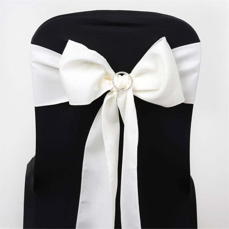 Efavormart 5PCS Ivory Chair Sashes for Wedding Events