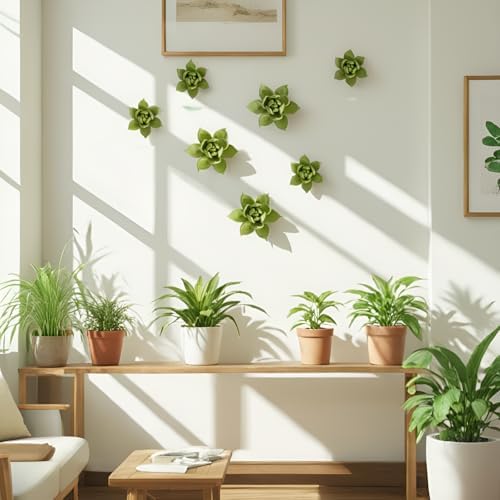 Succulent Plant 36 Inch Handmade Ceramic Wall Hanging Sculpture