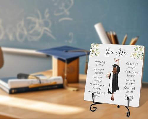 Graduation Wood Sign With Iron Stand Christian Decorations