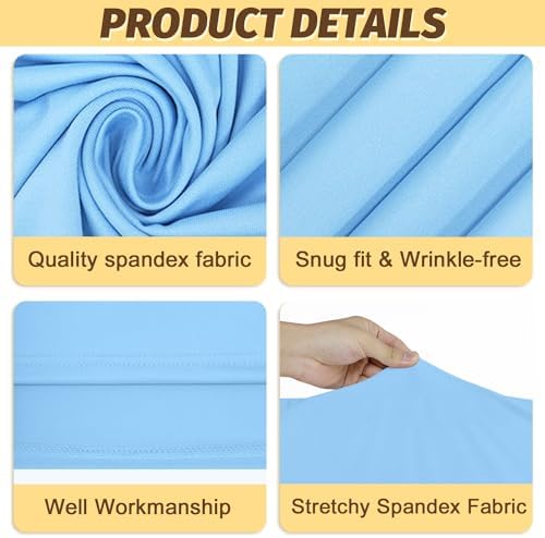 MODFUNS Baby Blue Spandex Cylinder Cover Set of 3