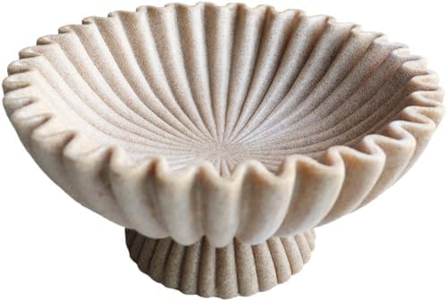 10 Inch Scalloped Decorative Bowl with Base