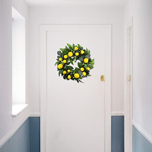 18 Inch Artificial Lemon and Blueberry Wreath