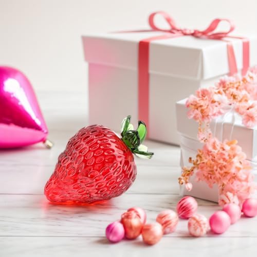 Cverny Hand Blown Glass Strawberry Ornament