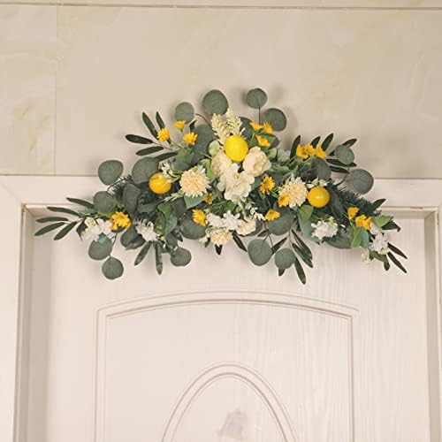 Artificial Lemon Flower Swag 275 Inch Decorative Wreath