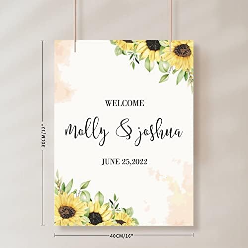Custom Wooden Wedding Welcome Sign 12x16 Inch
