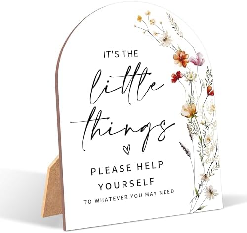 Wildflower Wedding Reception Sign with Stand
