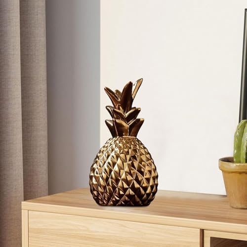 Ceramic Pineapple Decorative Figurine for Home Office