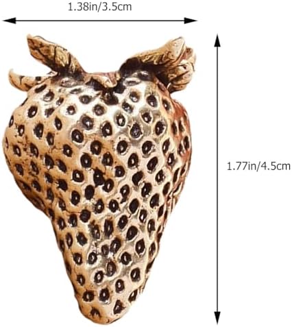 PRETYZOOM 2Pcs Brass Artificial Strawberry Statues