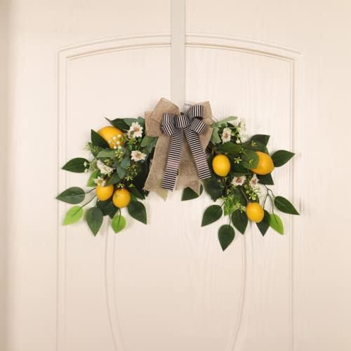 MANMAOHE Artificial Lemon Flower Swag 22In Wreath