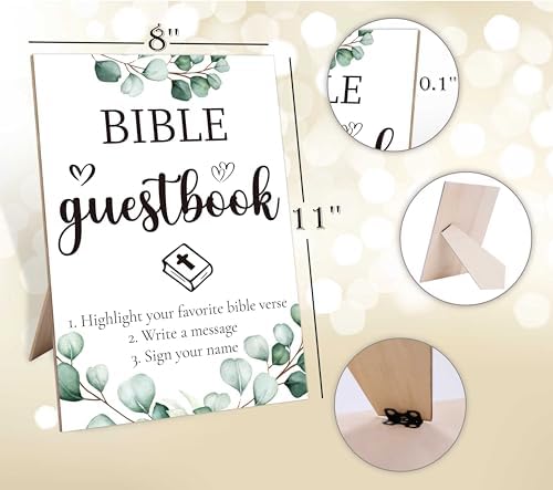 Wedding Bible Guest Book Stand Sign 8x11