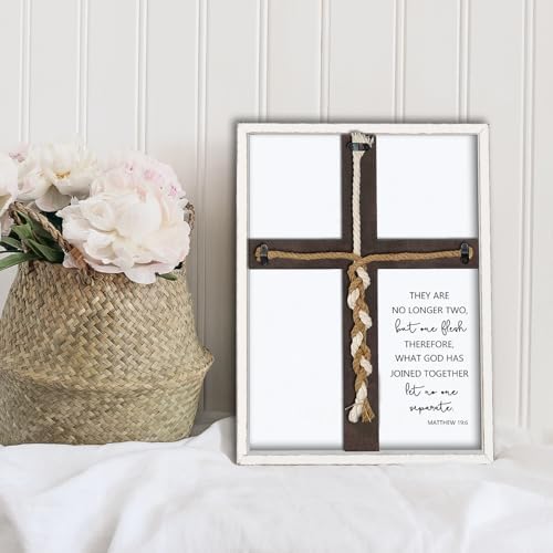 Matthew 196 Wedding Unity Cross Wall Decor White