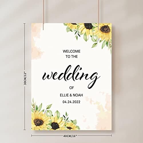 Alioyoit Wedding Welcome Sign Custom Wood Decor