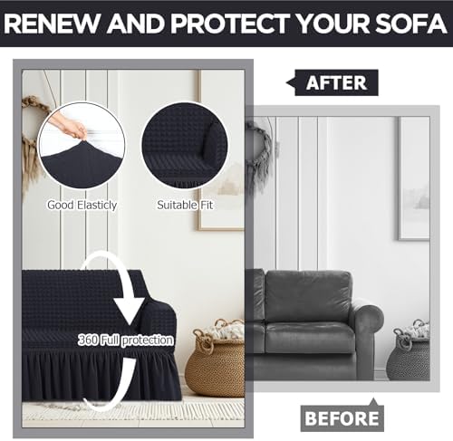 3 Pcs Sofa Slipcover Set for Couch Cushions