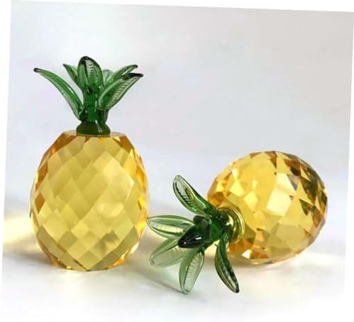 Ciieeo Crystal Pineapple Decor Statue Ornament