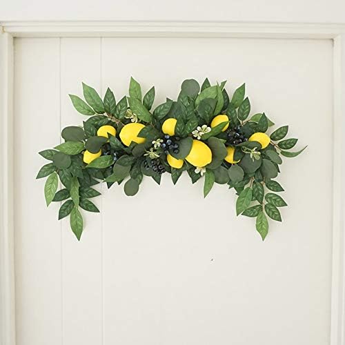Artificial Lemon Swag Wreath 30 Inch Decor