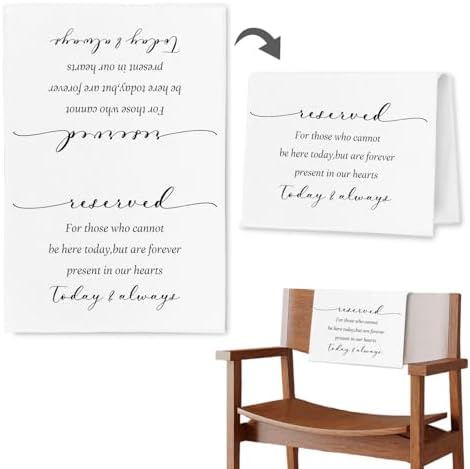 In Loving Memory Wedding Sign 1 Pc Reserved Seat Cloth