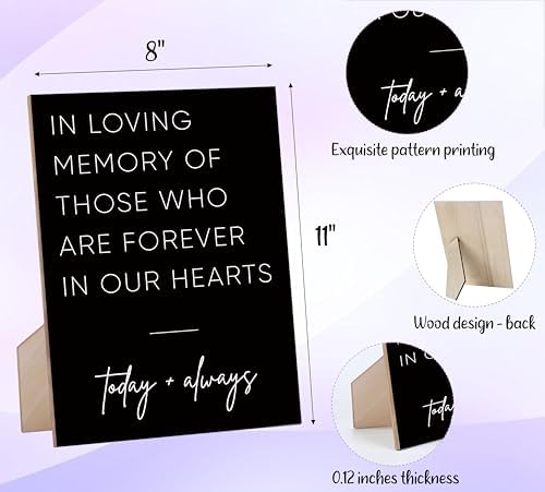 In Loving Memory Wedding Sign 8x11 Inch