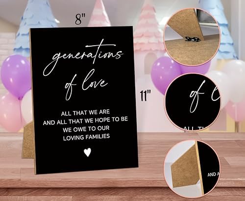 TCJIU Wedding Memorial Sign with Stand 8x11