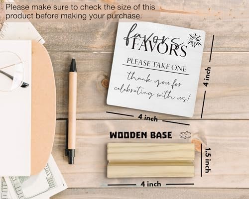 ANIANG Take One Sign Wooden Plaque with Stand
