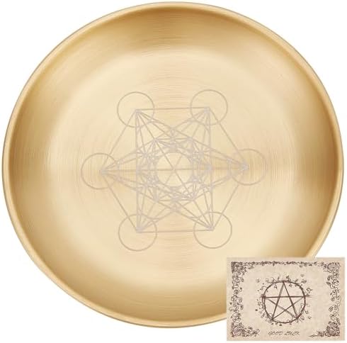 Hexagram Tarot Altar Plate Candle Holder with Decorative Tray