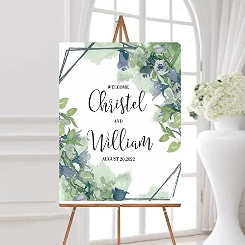 Alioyoit Personalized Wooden Wedding Welcome Sign