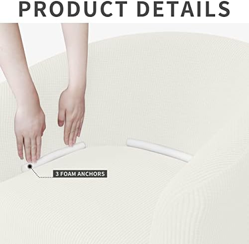 Easy-Going Stretch Club Armchair Slipcover Cream