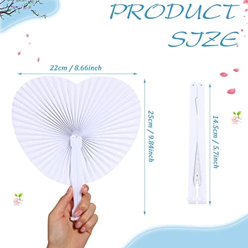 Blulu 60 Pack Decorative Folding Fans Wedding Party Favor
