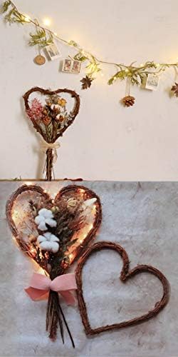 Heart Shaped Natural Grapevine Wreath Ring 14 Inch