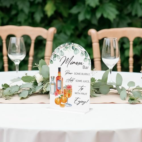 Wingteca Mimosa Bar Sign Wedding Decor Arch 7x5 Inches