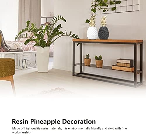 Resin Pineapple Sculpture Decor White Nordic Style Desk Ornament