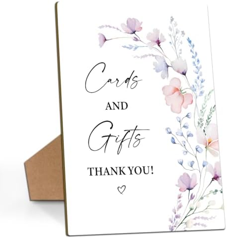 Boho Floral Decorative Sign with Stand 8x11 inch