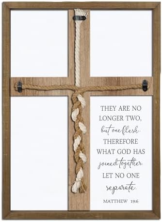 Matthew 196 Wedding Unity Sign Wood Frame