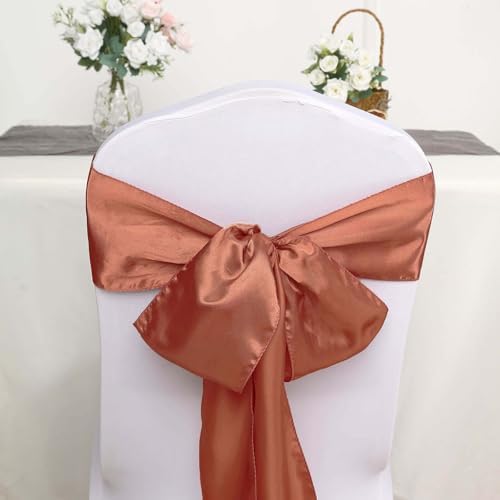 Efavormart 5pcs Gold Satin Chair Sashes Bow Ties