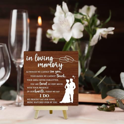 In Loving Memory Wedding Sign with Stand