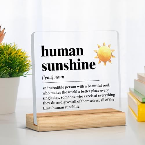 Human Sunshine Motivational Gift for Women Men