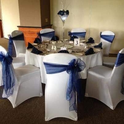 Obstal 10 PCS Satin Chair Sashes Bows for Wedding Reception 1
