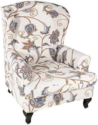 HAOYONG 2 Piece Wingback Chair Slipcover Set