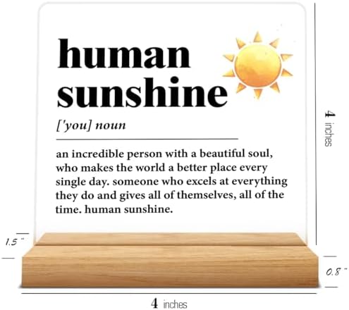 Human Sunshine Motivational Gift for Women Men