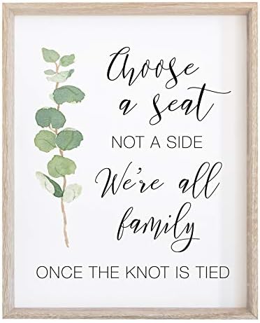 Choose A Seat Not A Side Sign for Wedding Ceremony