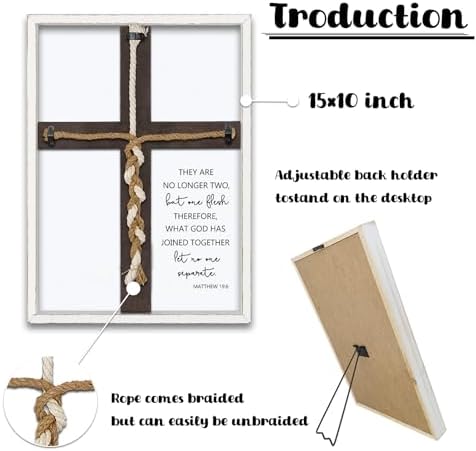 Matthew 196 Wedding Unity Cross Wall Decor White