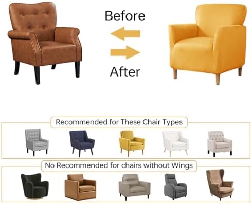 Stretch Chair Covers with Arms for Living Room and Kids