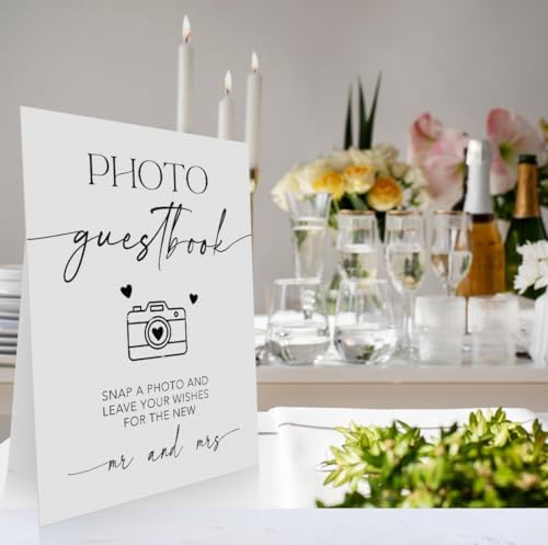 OXEDP Wedding Photo Guestbook Sign 8x11 Inch WDS15