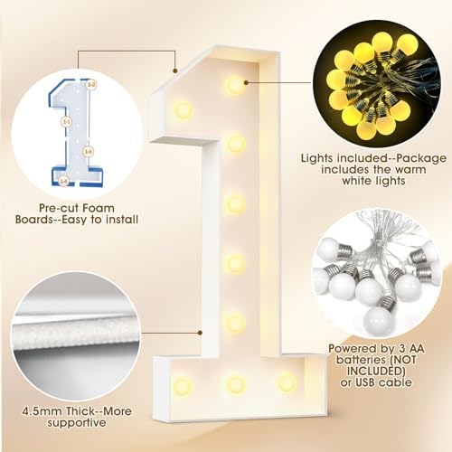 Ledido 4ft Light Up Letter Marquee Sign Decor
