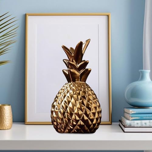 Ceramic Pineapple Decorative Figurine for Home Office