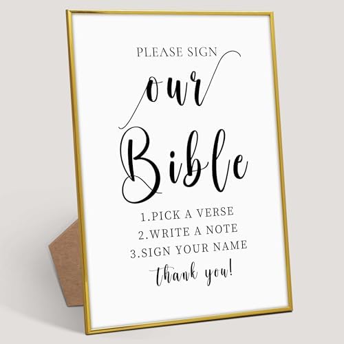 Gold Frame Wood Wedding Sign 8X 11 Elegant Classic Style