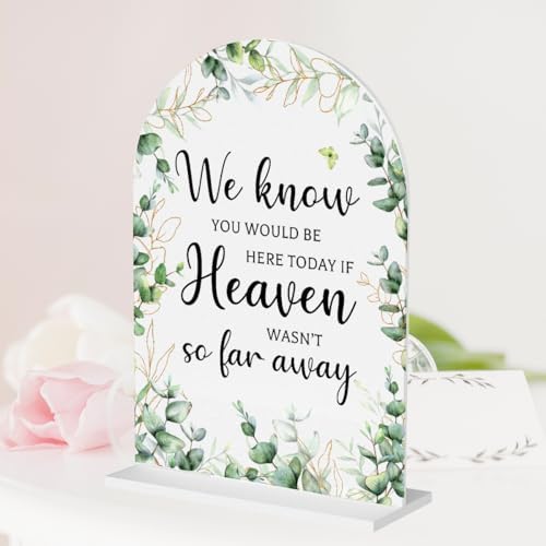 Heaven Wasnt So Far Away Wedding Sign 5x7 Inch