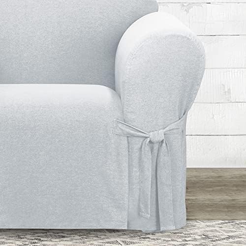 SureFit Farmhouse Basketweave Chair Slipcover with Ties